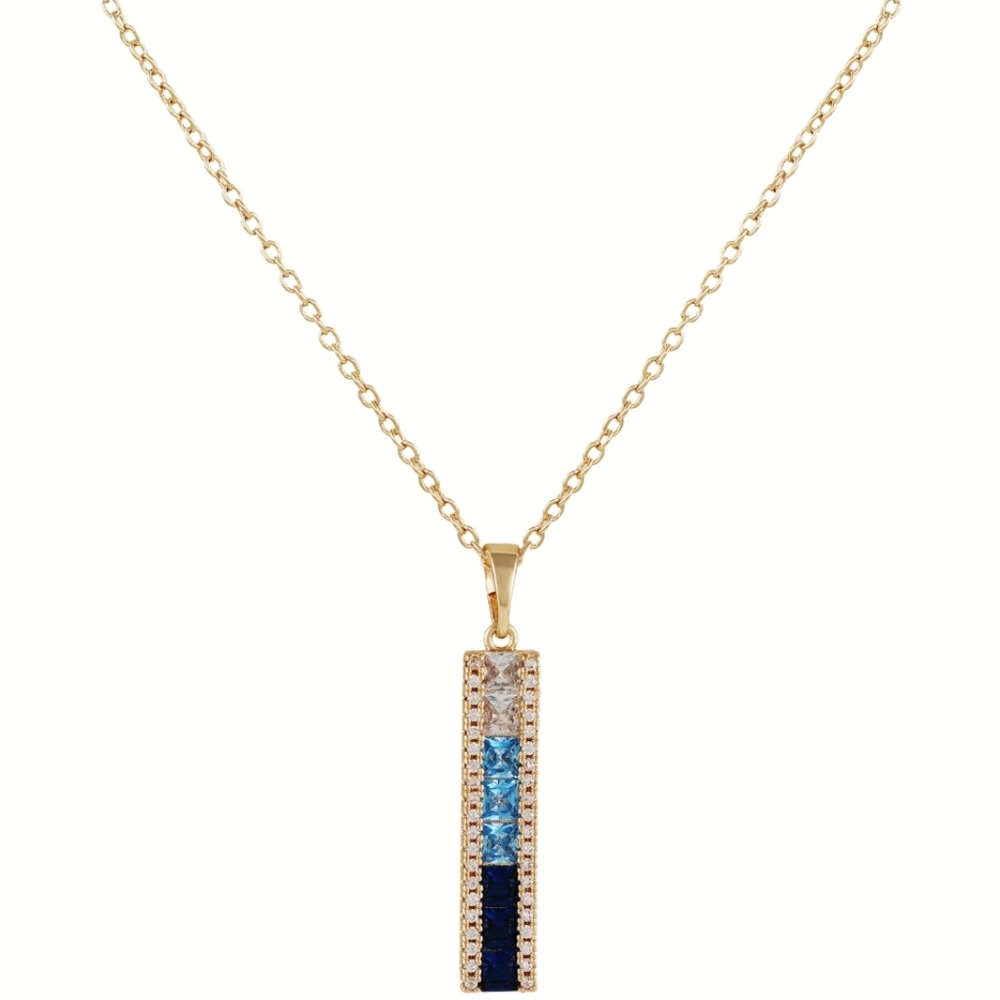 Vince Camuto Blue Ombre CZ Necklace - Picture 3 of 6